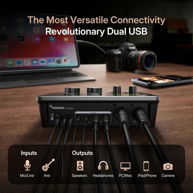 Maono P2 USB Hybrid Audio Interface - Thumbnail 4