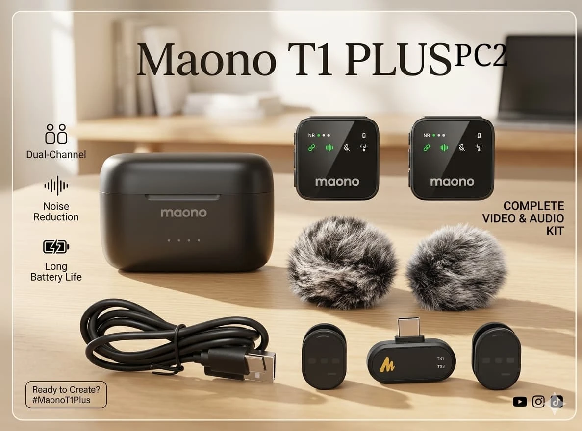 MAONO WAVE T1 PLUS PC2 MICROPHONE - Thumbnail 5