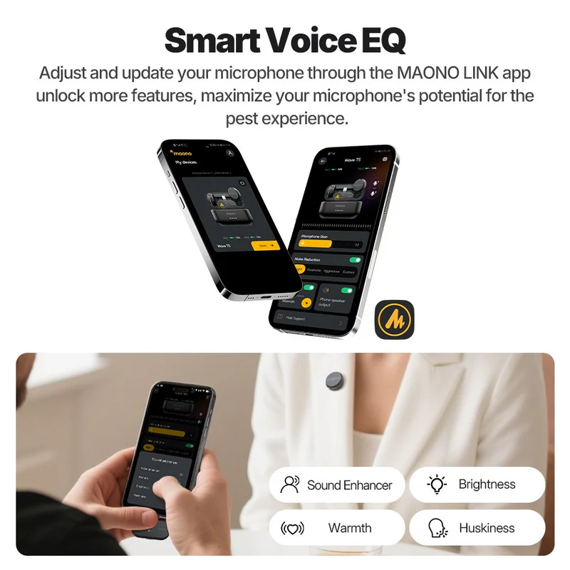 MAONO WAVE T5 PC2 TYPE-C RECEIVER MICROPHONE - Thumbnail 9