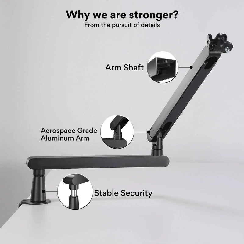MAONO BA92 Mic Boom Arm Stand - Thumbnail 4