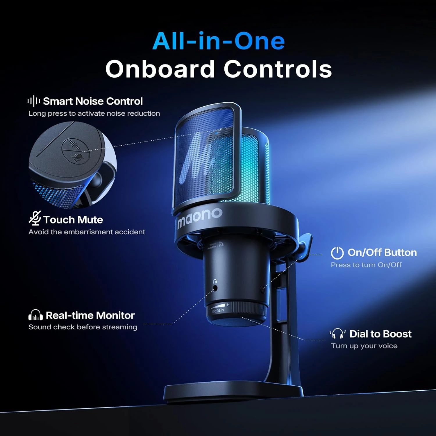 MAONO DGM20W Wireless Gaming Microphone - Thumbnail 7