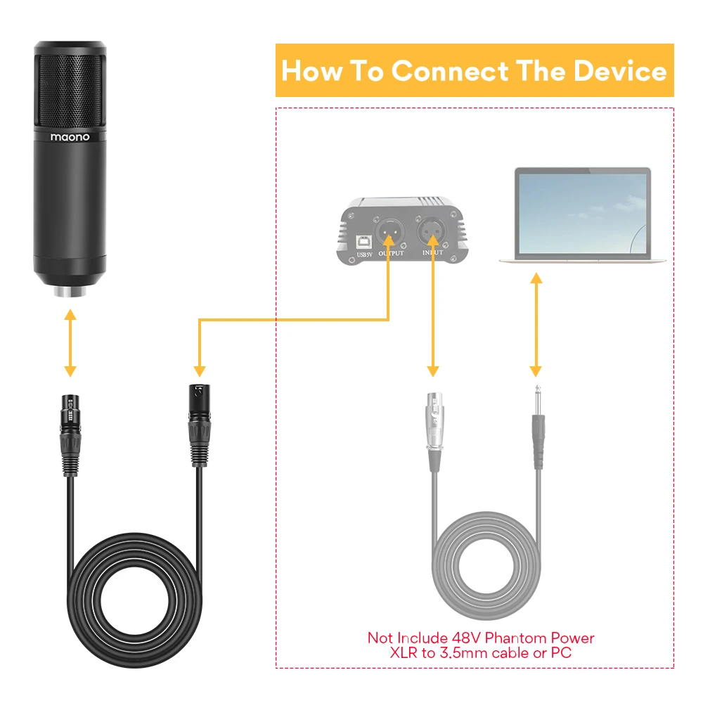 MAONO PM320 Studio Condenser XLR Microphone - Thumbnail 11