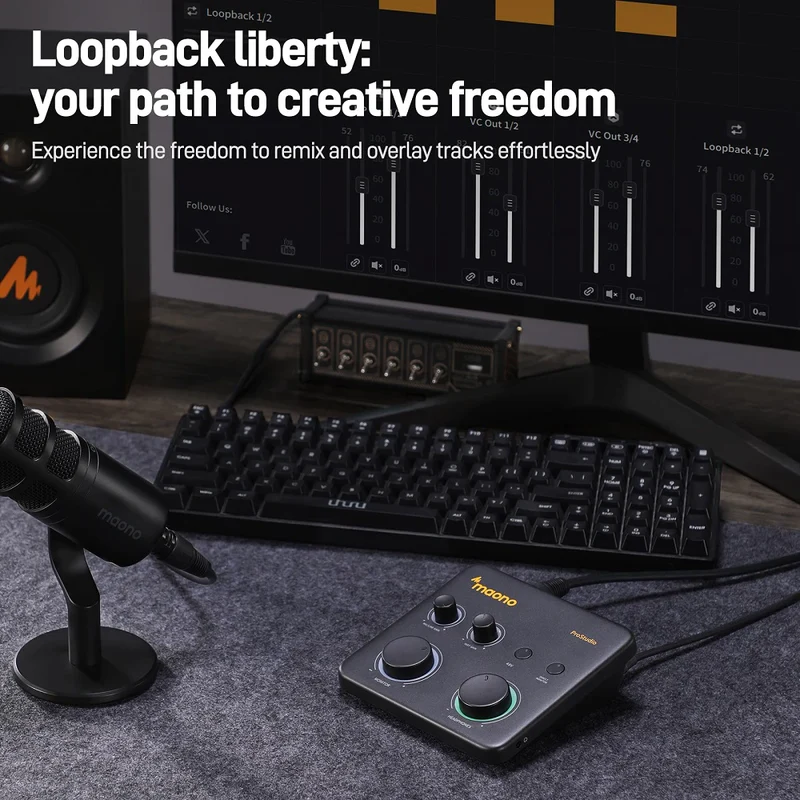 Maono PS22 Lite Audio Interface Mixer - Thumbnail 10