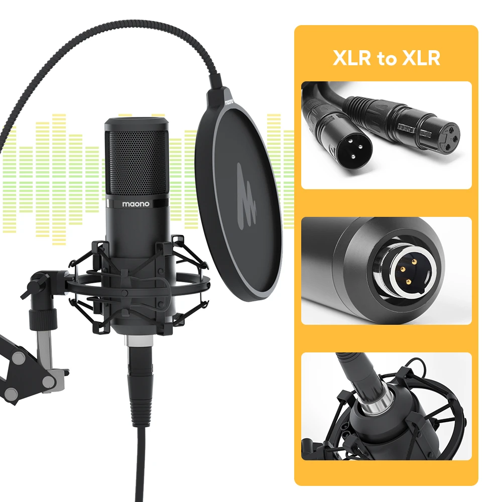 MAONO PM320 Studio Condenser XLR Microphone - Thumbnail 8
