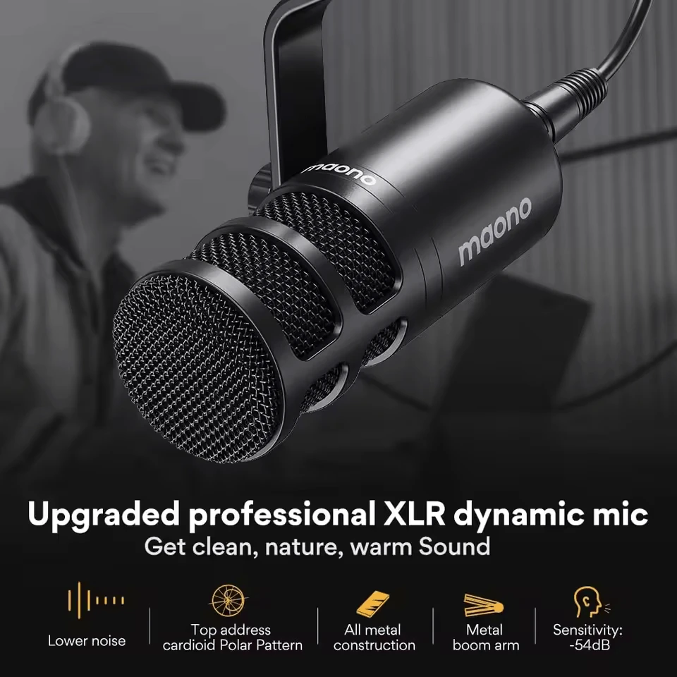 MAONO PD100 GEN 2 S USB/XLR DYNAMIC MICROPHONE  (WITH BOOM ARM STAND) - Thumbnail 4