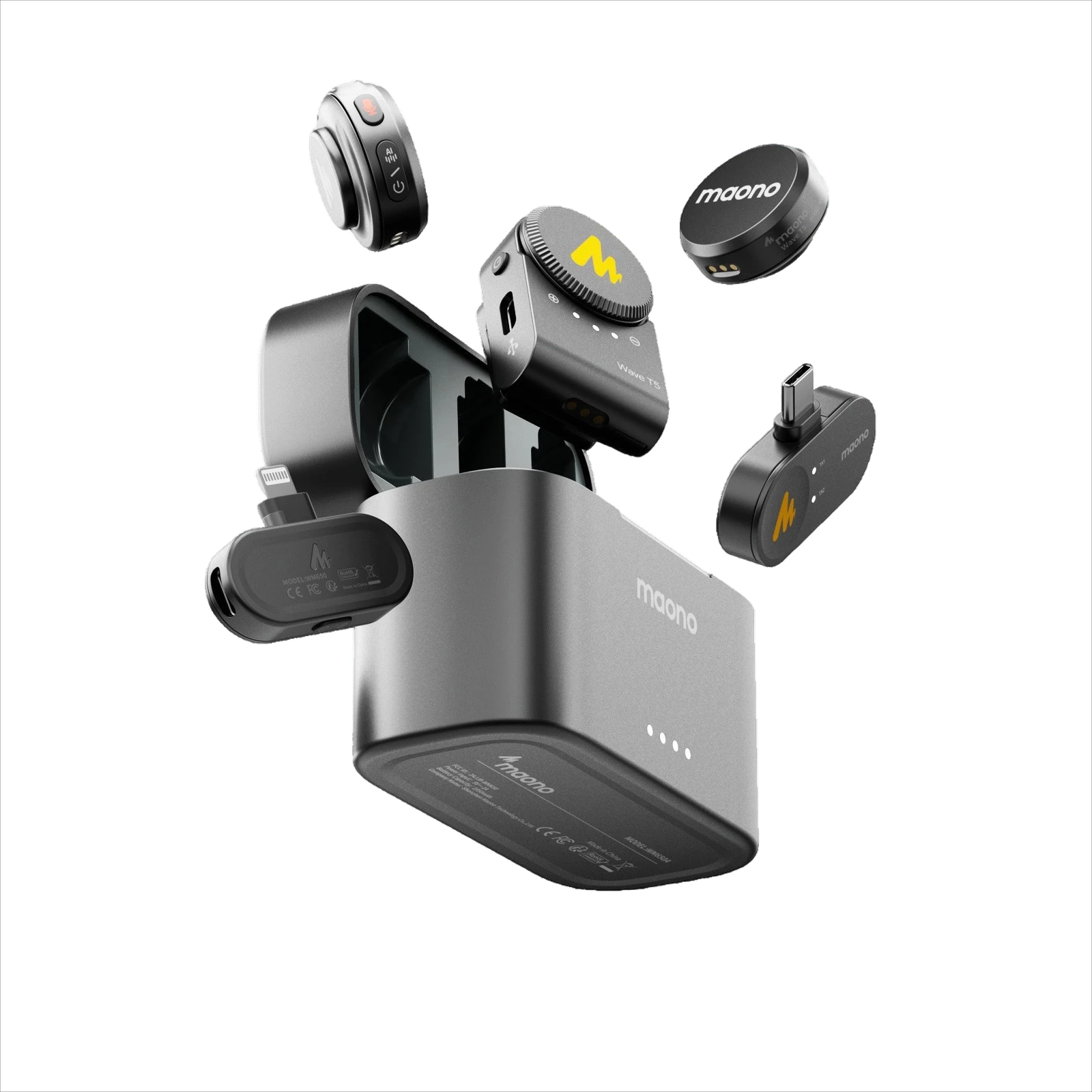 MAONO WAVE T5 PA3 TYPE-C/LIGHTNING & CAMERA RECEIVER MICROPHONE