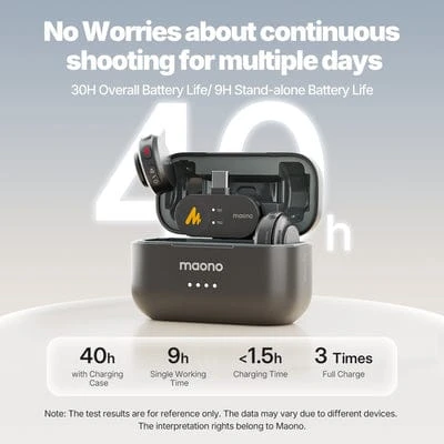 MAONO WAVE T5 PC2 TYPE-C RECEIVER MICROPHONE - Thumbnail 8