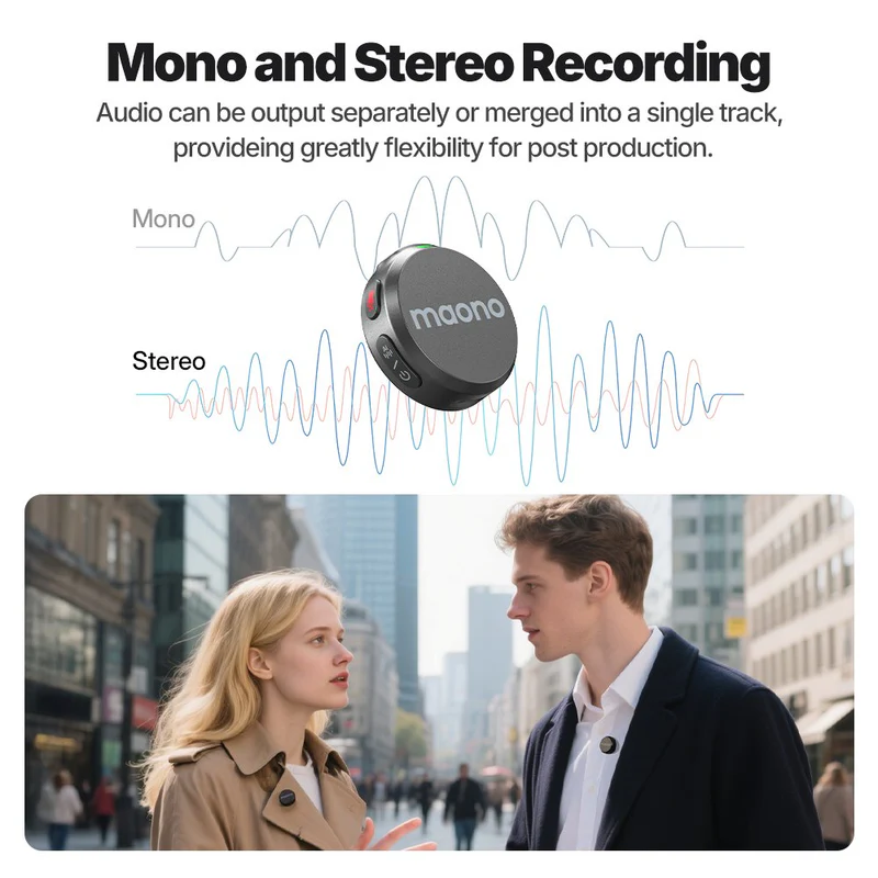 MAONO WAVE T5 PA3 TYPE-C/LIGHTNING & CAMERA RECEIVER MICROPHONE - Thumbnail 5