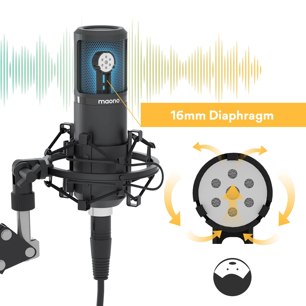 MAONO PM320 Studio Condenser XLR Microphone - Thumbnail 6